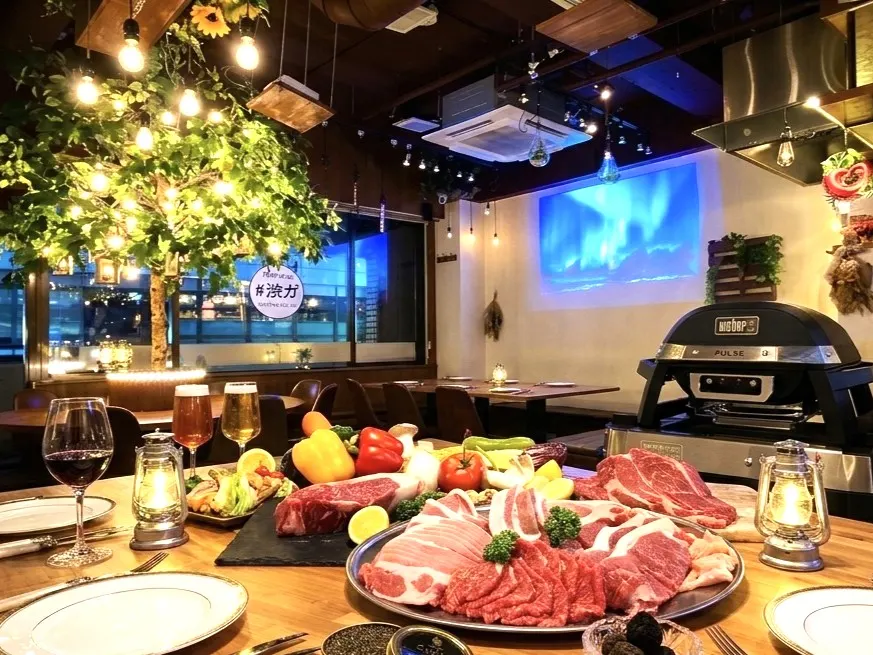 渋谷ガーデンパティオ 贅沢BBQ チーズフォンデュコース